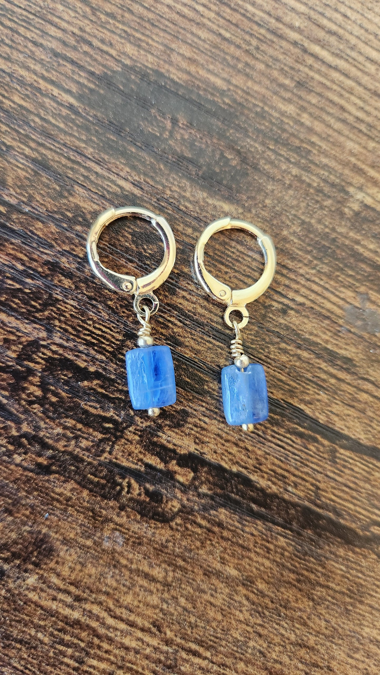 Kyanite Drop Earrings 14k Gold Filled Ear Clasps