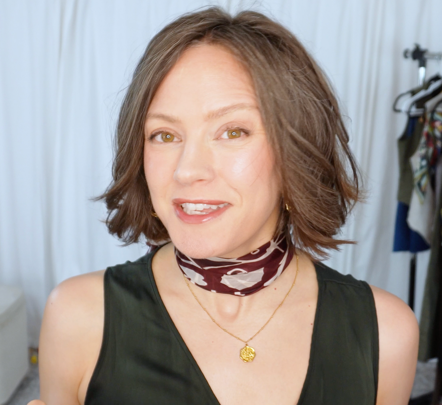 Vivienne 100% Silk Scarf | Burgundy | 39" Large Square | Ultra Lightweight