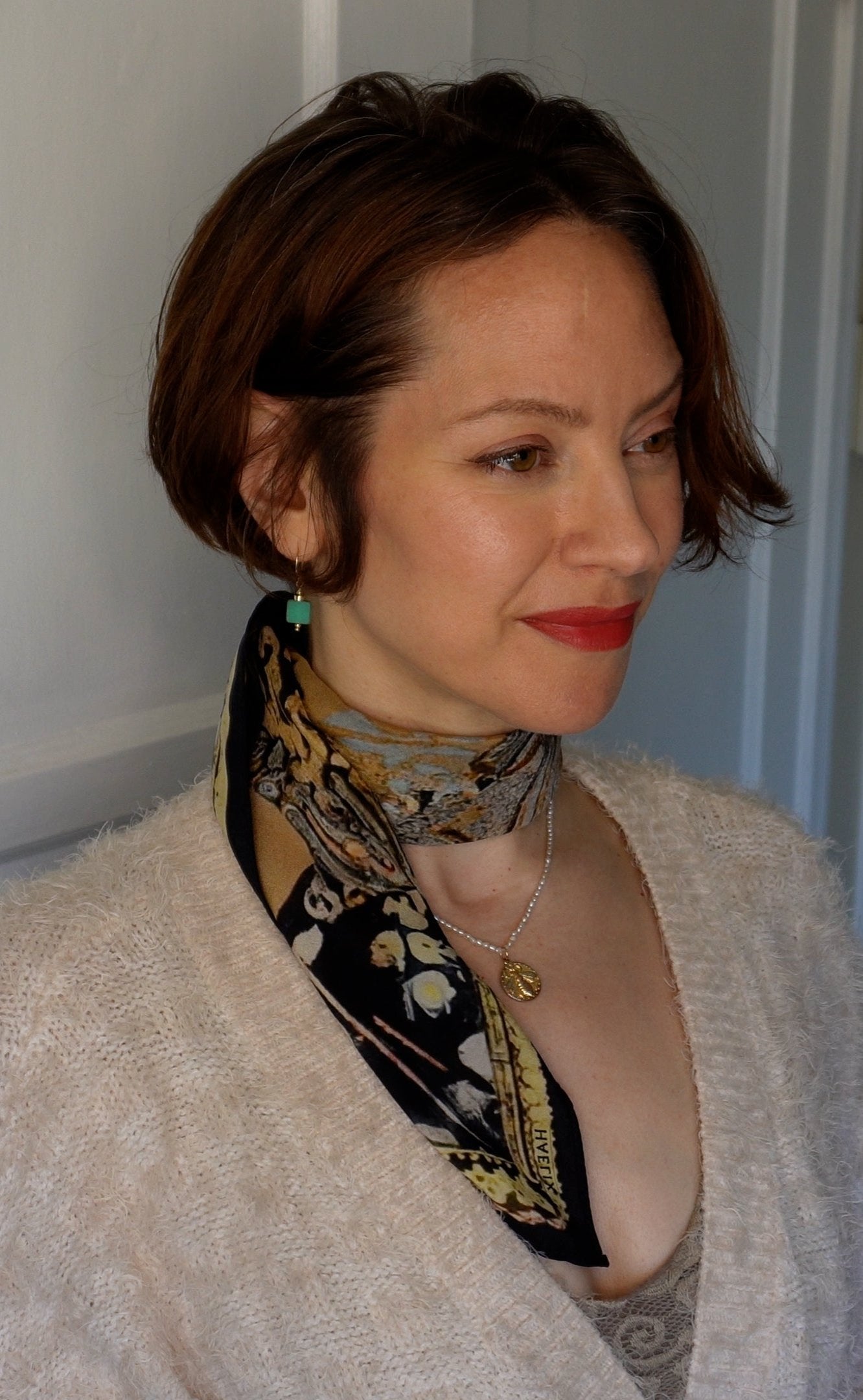 Sasha 100% Silk Scarf Black Batik