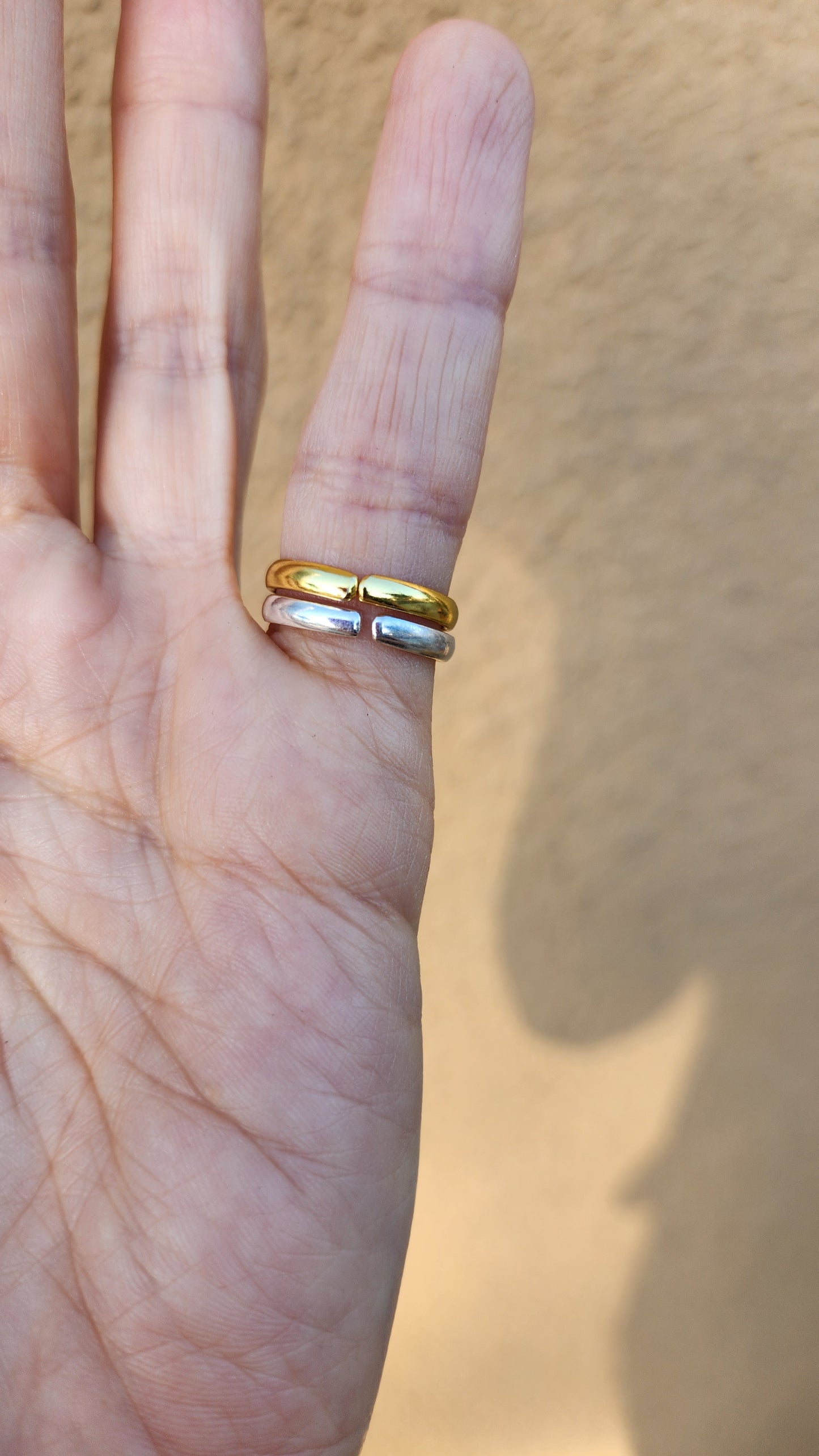 Margot Open Rings 18k Gold Plated and Silver Plated Stacking Rings - Adjustable, Inclusive Jewelry