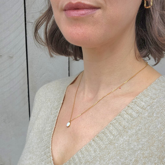 Queen Baddie Sparkle Pendant Necklace with 18k Gold Plated Chain 16-18" Adjustable