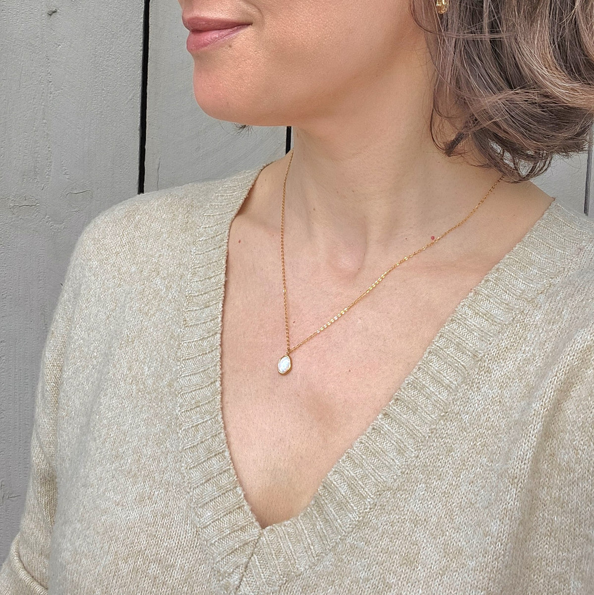 Queen Baddie Sparkle Pendant Necklace with 18k Gold Plated Chain 16-18" Adjustable