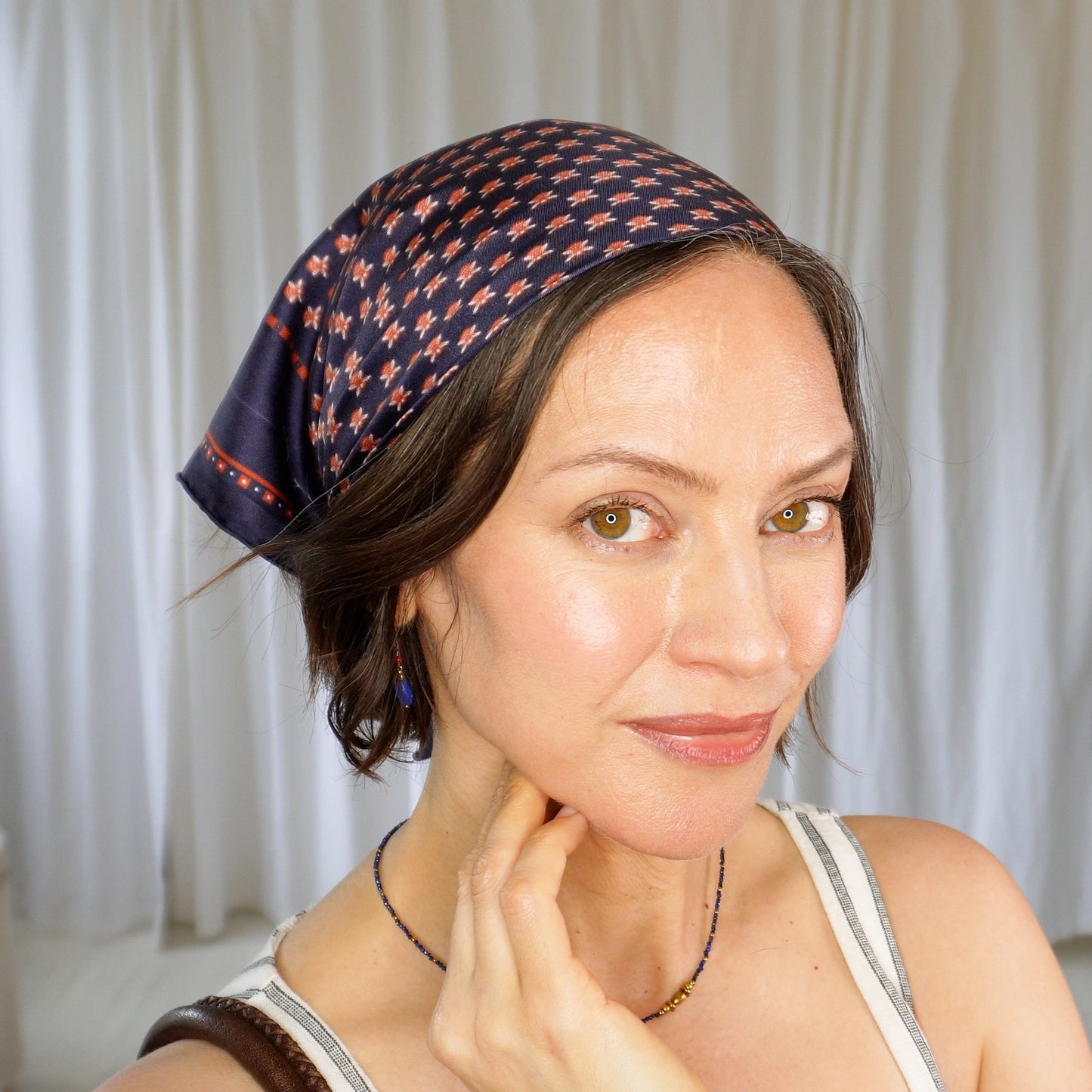Drew 100% Silk Scarf | 22" Twill Weave