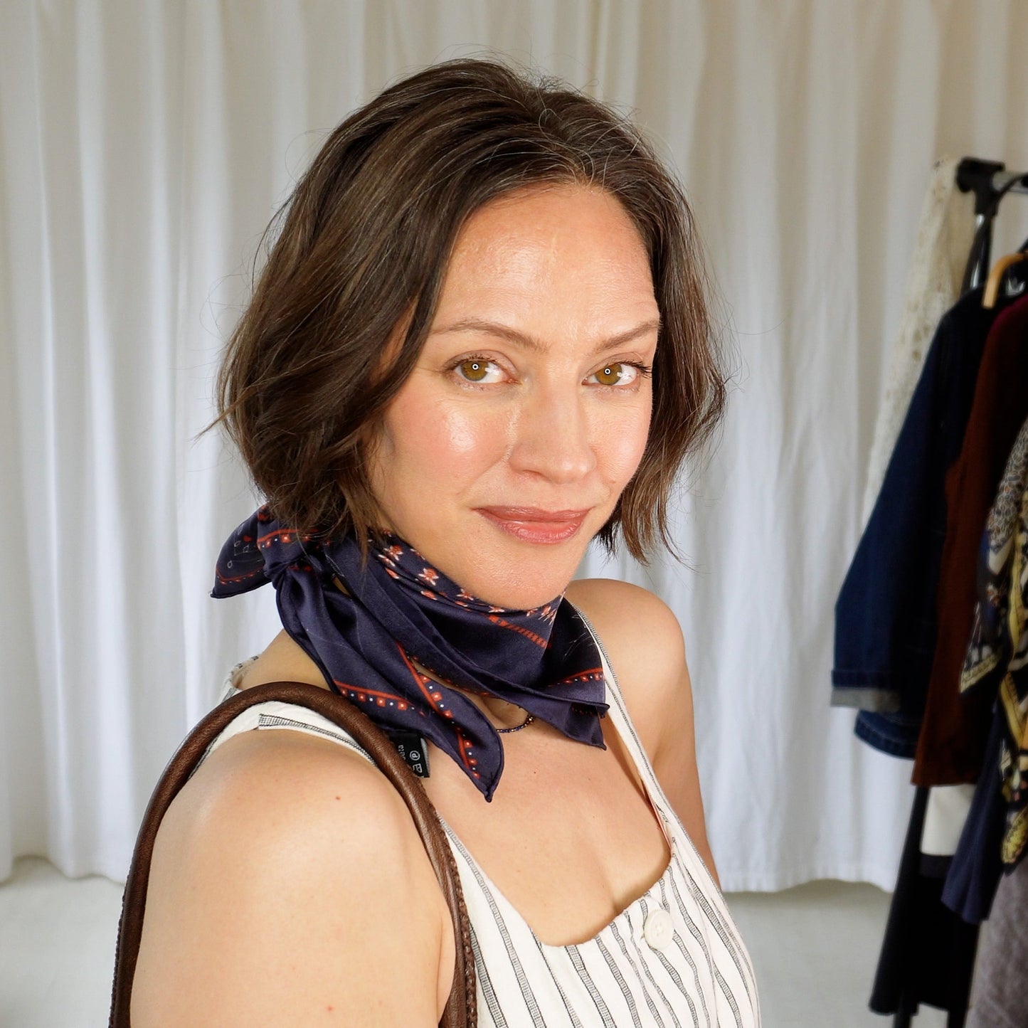 Drew 100% Silk Scarf | 22" Twill Weave