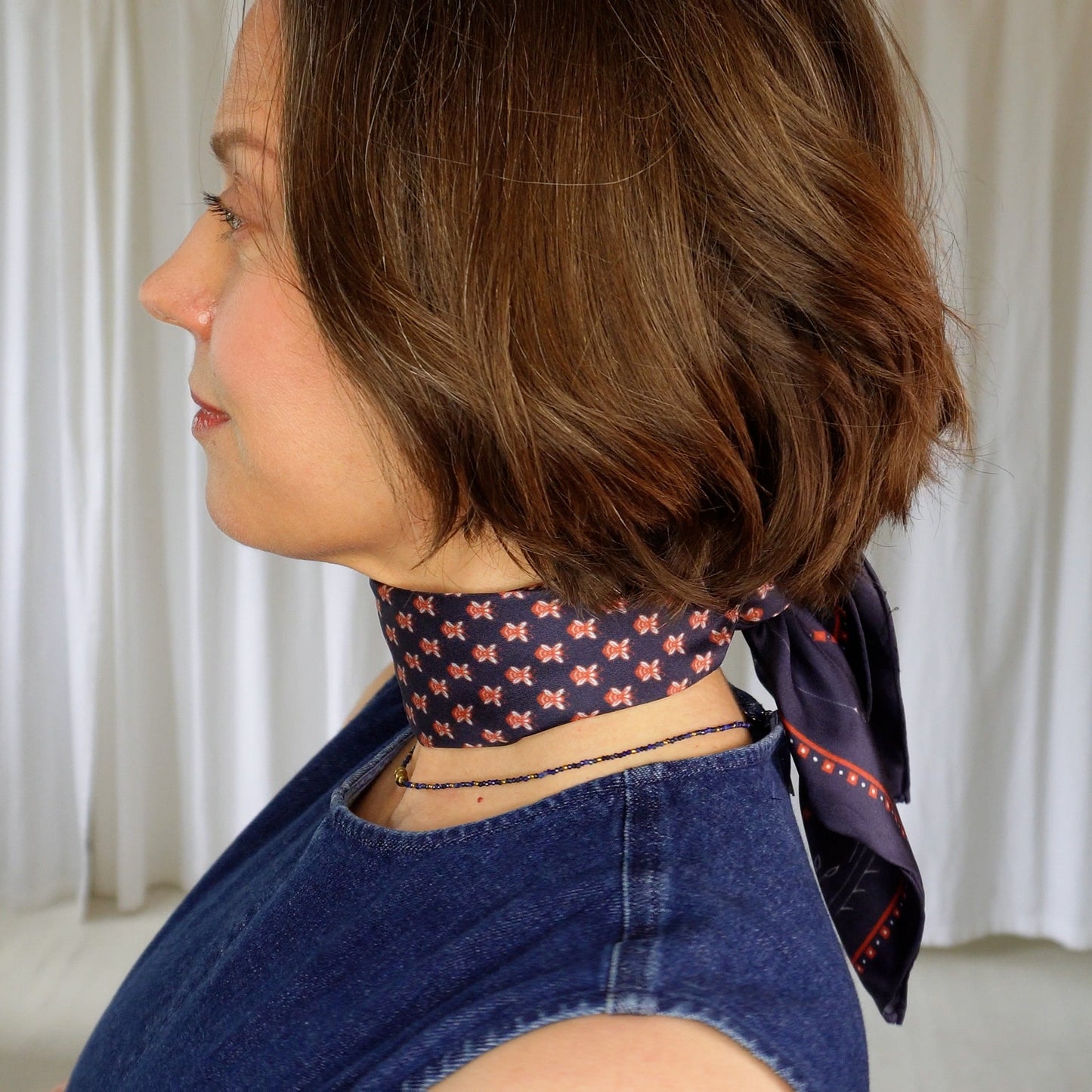Drew 100% Silk Scarf | 22" Twill Weave