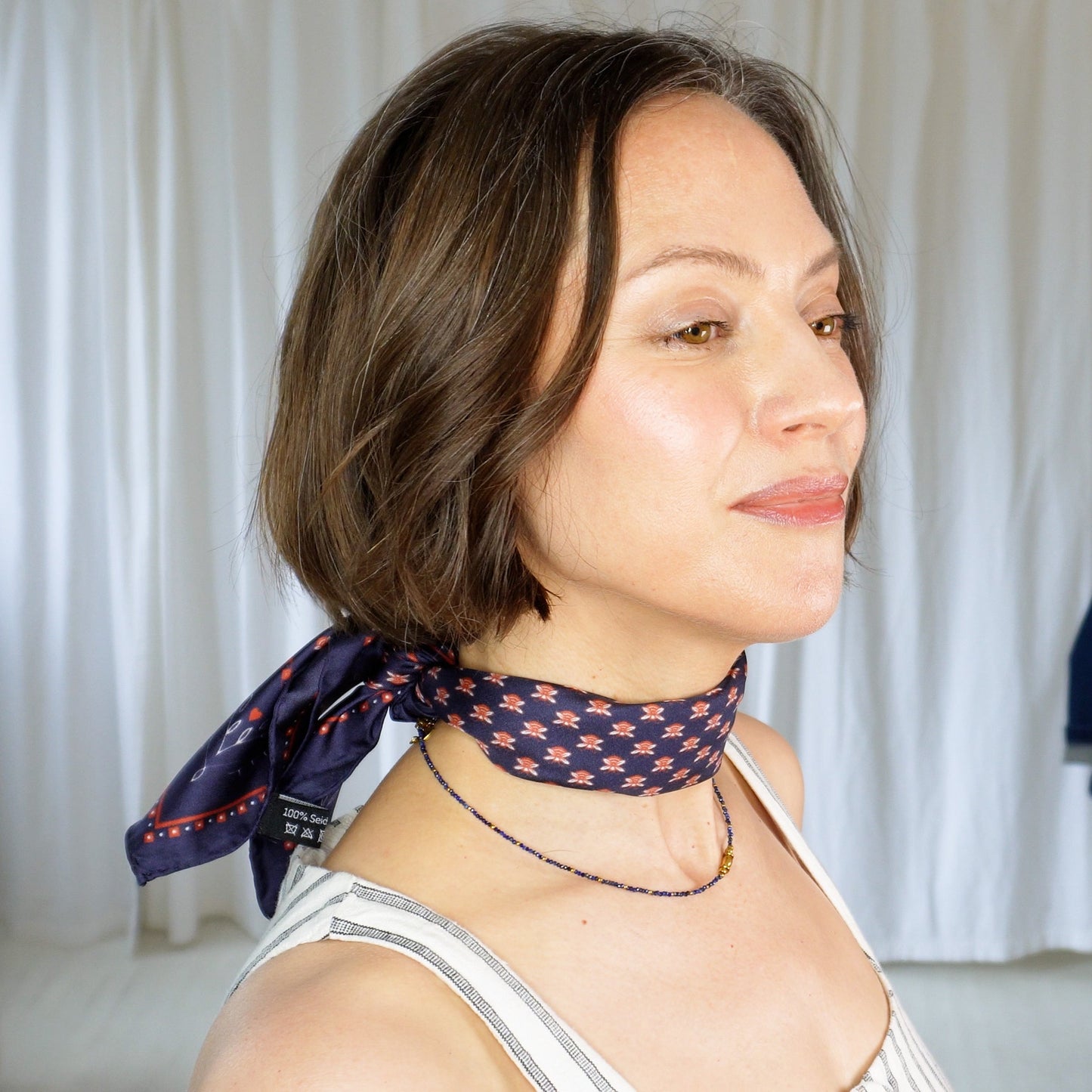 Drew 100% Silk Scarf | 22" Twill Weave
