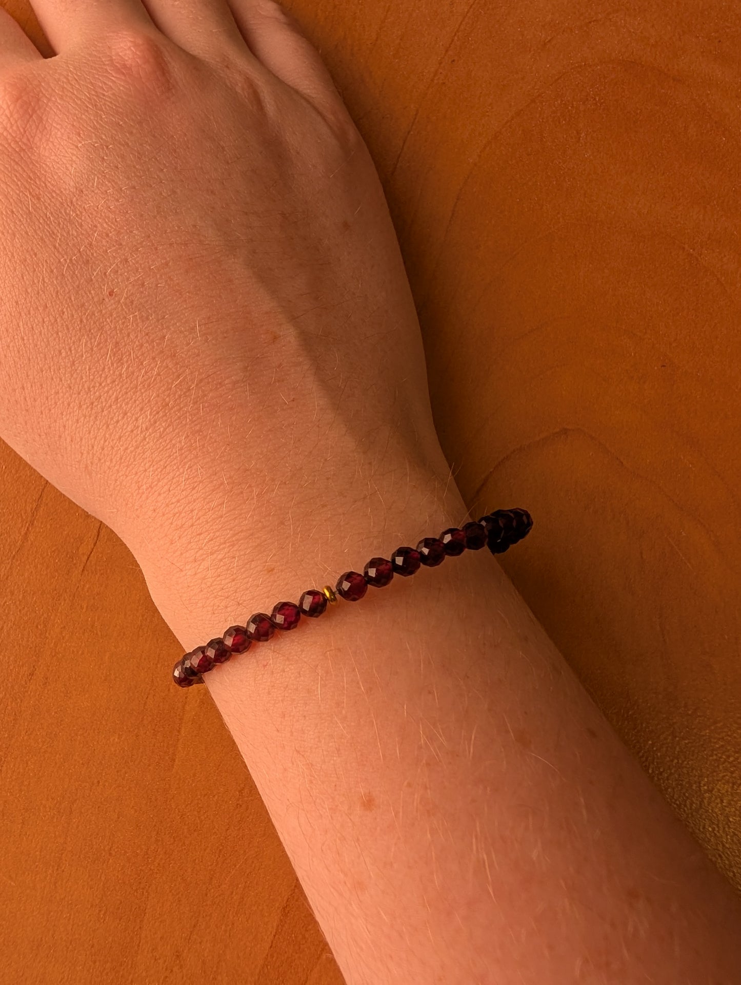 Martine Garnet Stone Bracelet with Magnetic Closure | Inclusive Jewelry