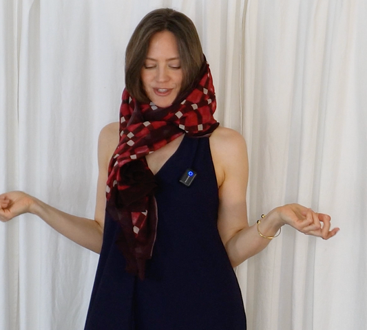 Cherry Lattice Cotton Scarf | Large Lightweight 100% Cotton