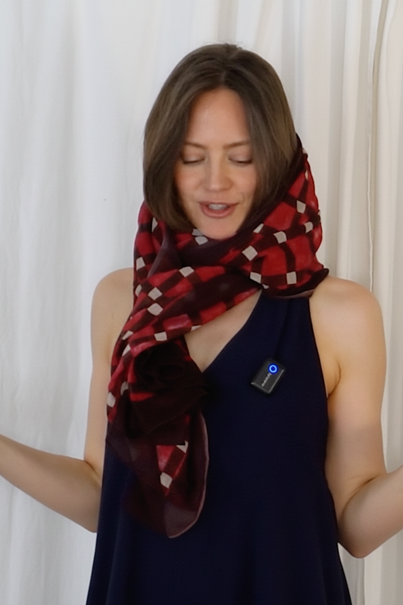 Cherry Lattice Cotton Scarf | Large Lightweight 100% Cotton