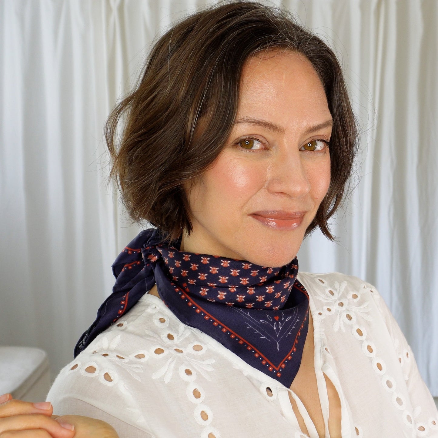 Drew 100% Silk Scarf | 22" Twill Weave