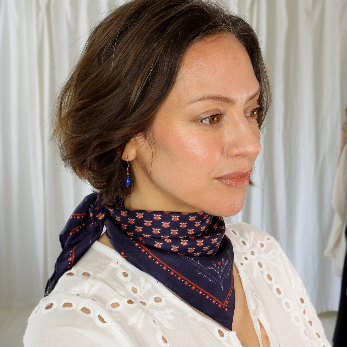 Drew 100% Silk Scarf | 22" Twill Weave