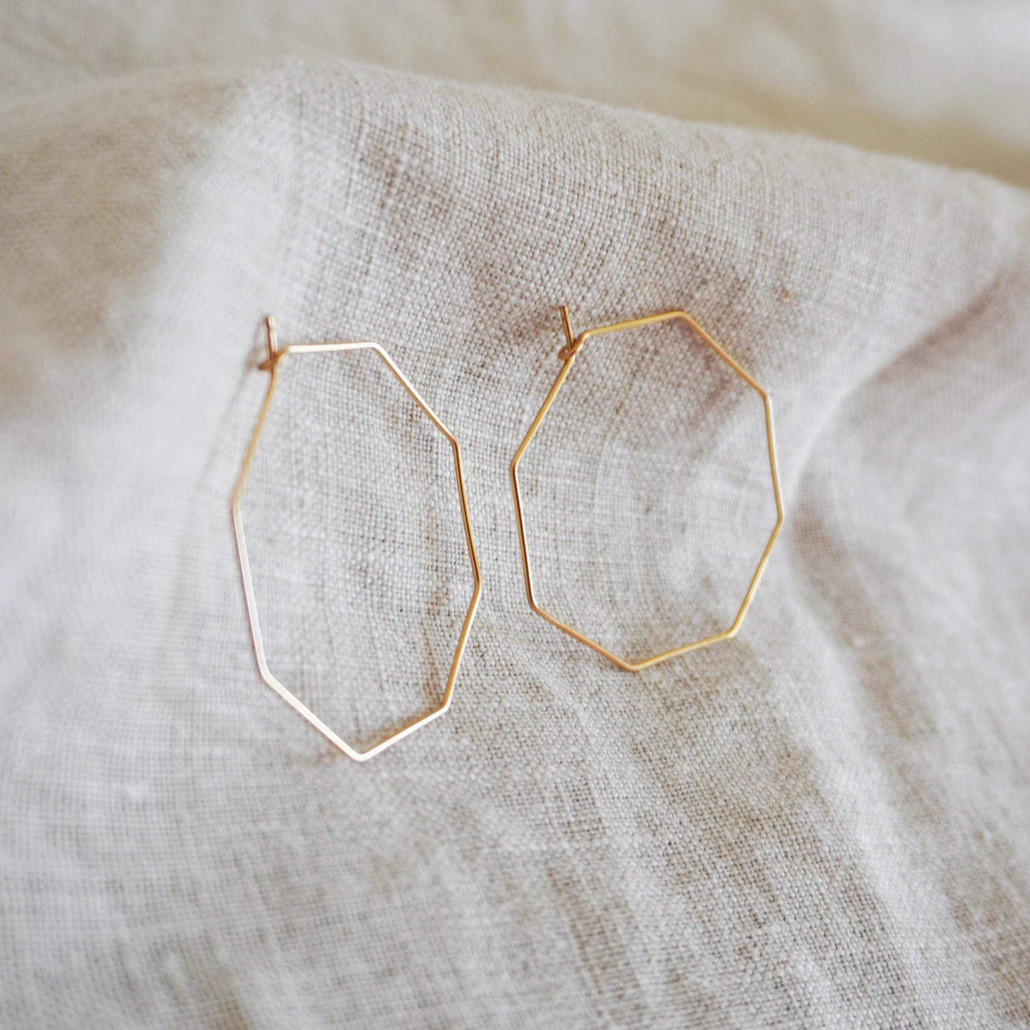 Mira Octagon Hoops (large 2") 14k Gold Filled