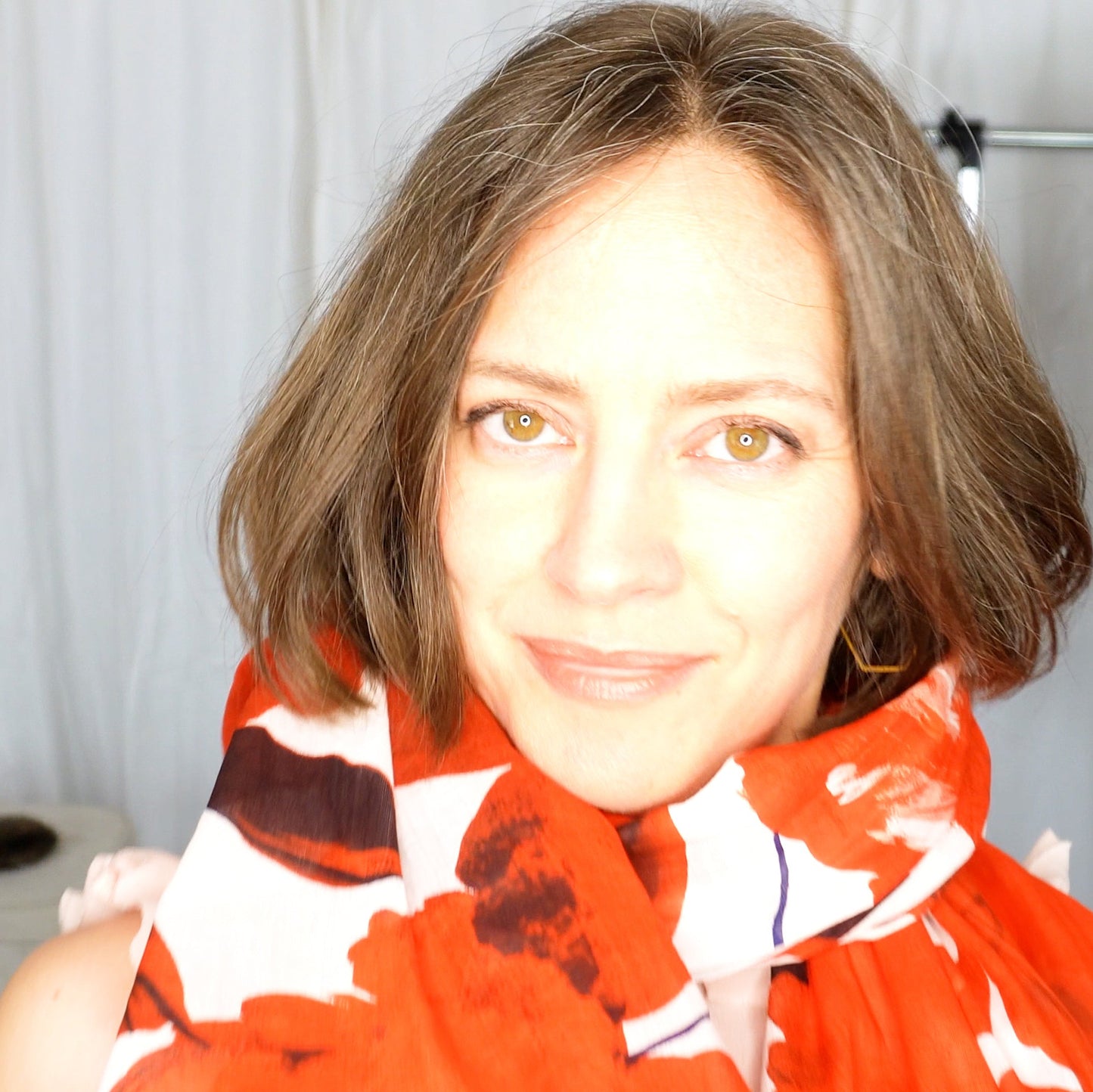 Red Poppies Cotton Scarf | Large Lightweight 100% Cotton