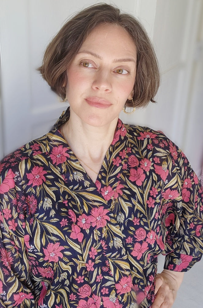 Vivi Floral Cotton Dressing Robe