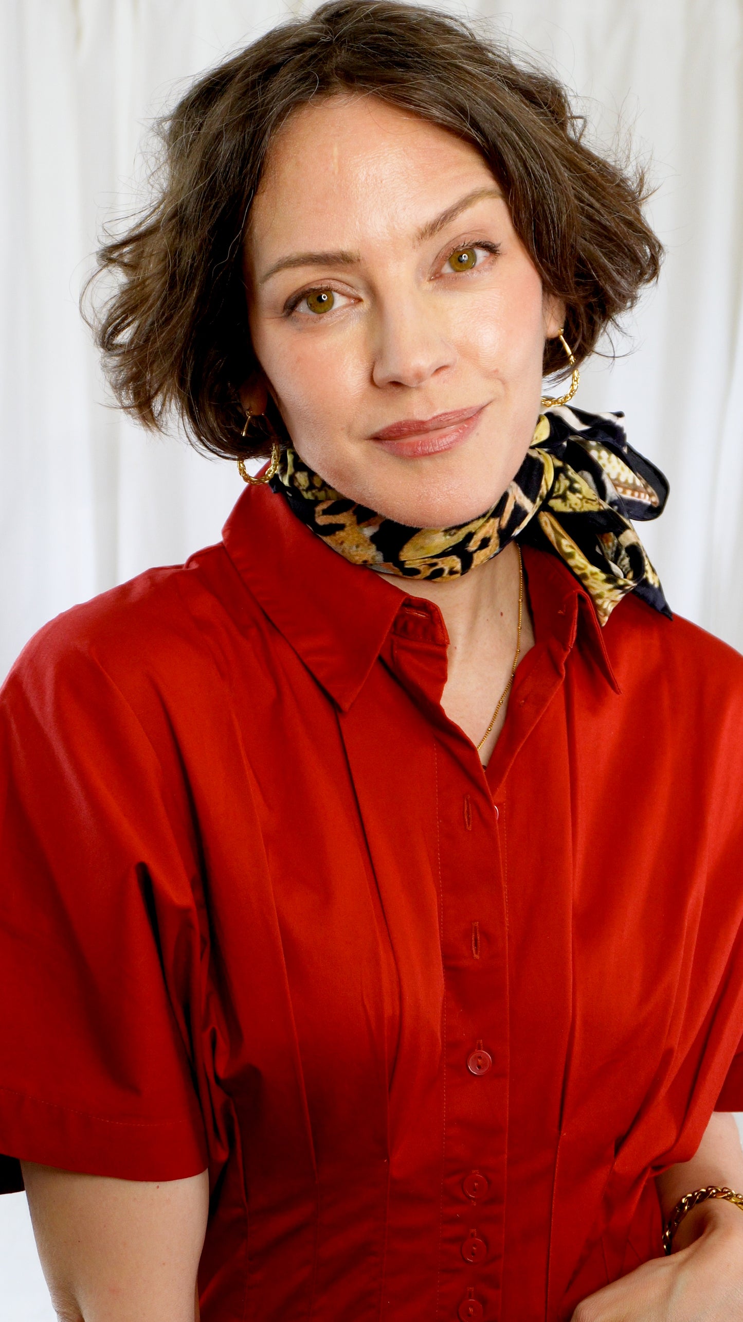 Sasha 100% Silk Scarf | Black Batik | 30" Square | Crepe Silk