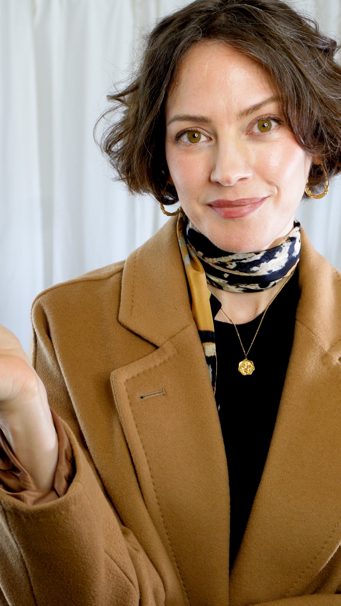 Sasha 100% Silk Scarf | Black Batik | 30" Square | Crepe Silk